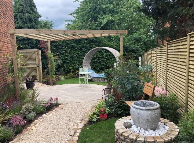 View of Georgie's garden 