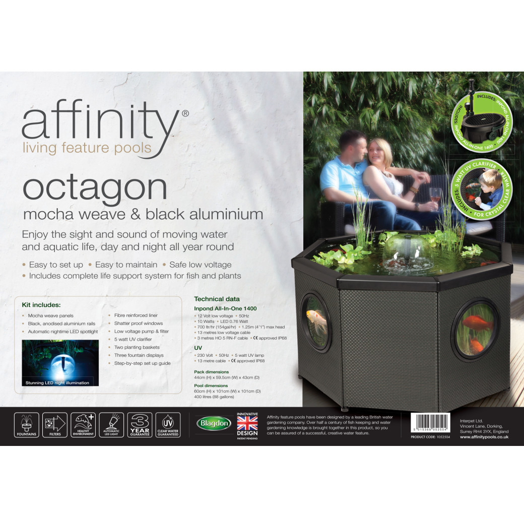 Blagdon Affinity Mocha - Octagon (400 Litres)