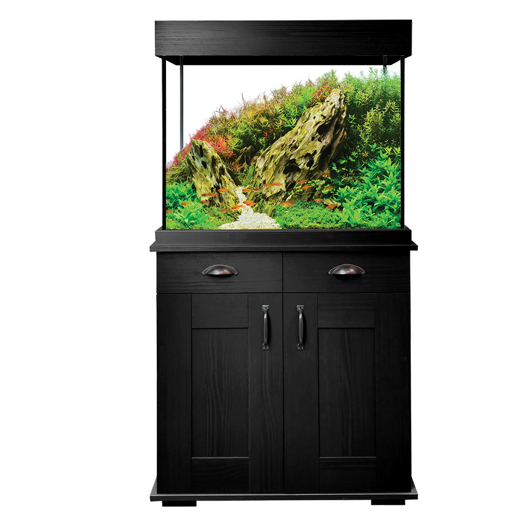 Fluval Shaker 168 Aquarium & Cabinet Set - Black Oak