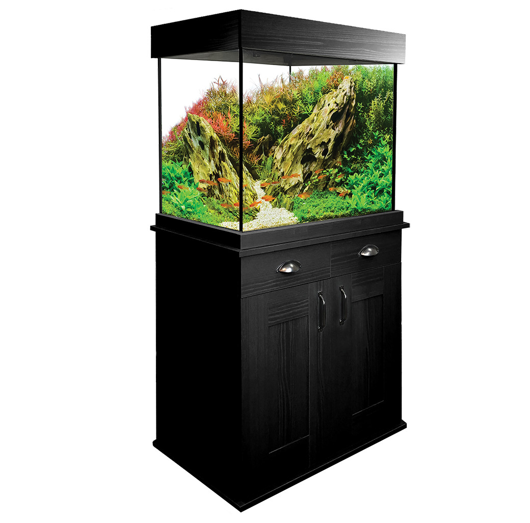 Fluval Shaker 168 Aquarium & Cabinet Set - Black Oak