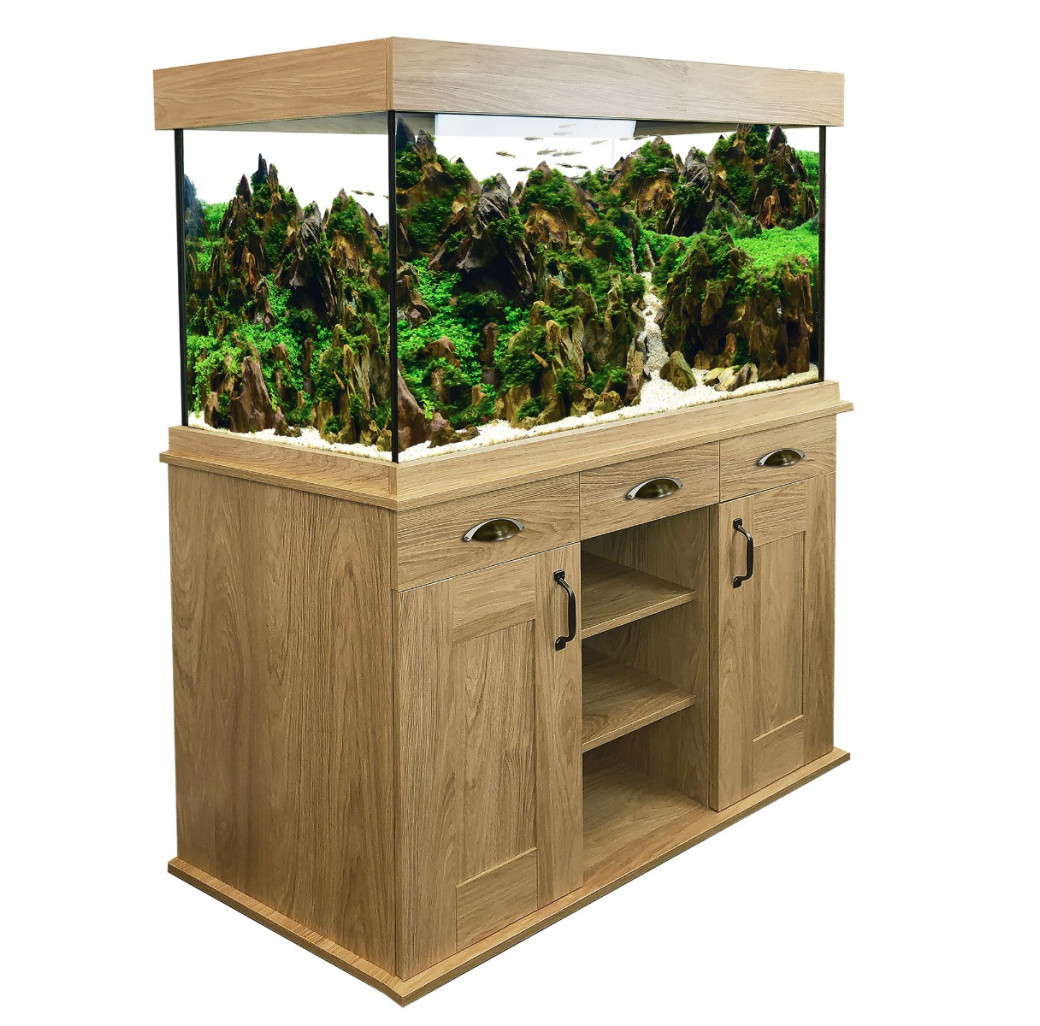 Fluval Shaker 345 Aquarium & Cabinet Set - Hampshire Oak