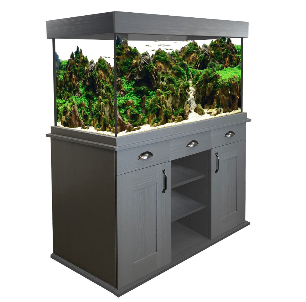 Fluval Shaker 345 Aquarium & Cabinet Set - Slate Grey