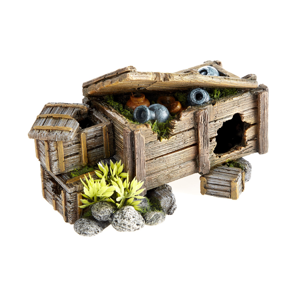 Classic Ornament - Wooden Crate with Plants