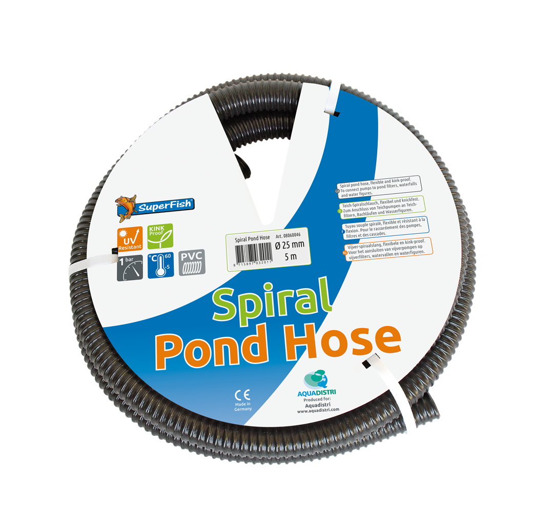 SuperFish Black Spiral Pond Hose (5 m)