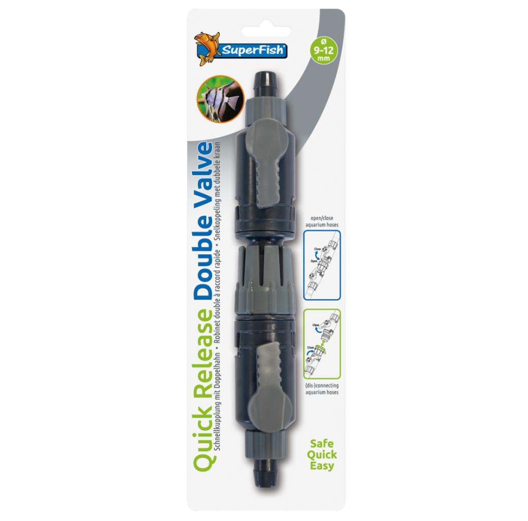 Superfish Quick Release Double Valve for Aquarium Hosing