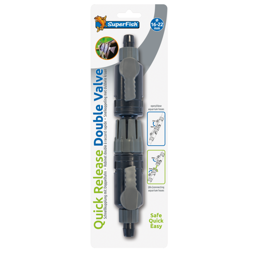 Superfish Quick Release Double Valve for Aquarium Hosing