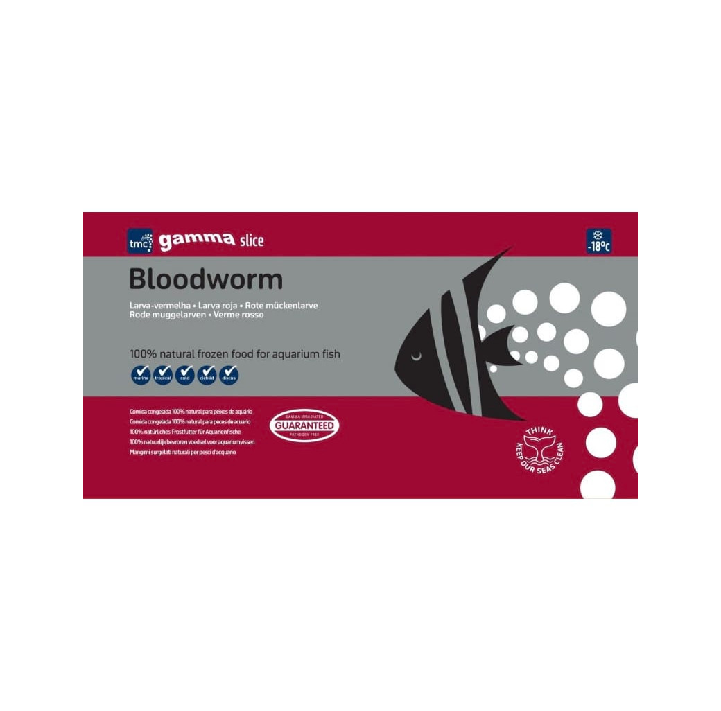 TMC Frozen Bloodworm Fish Food 