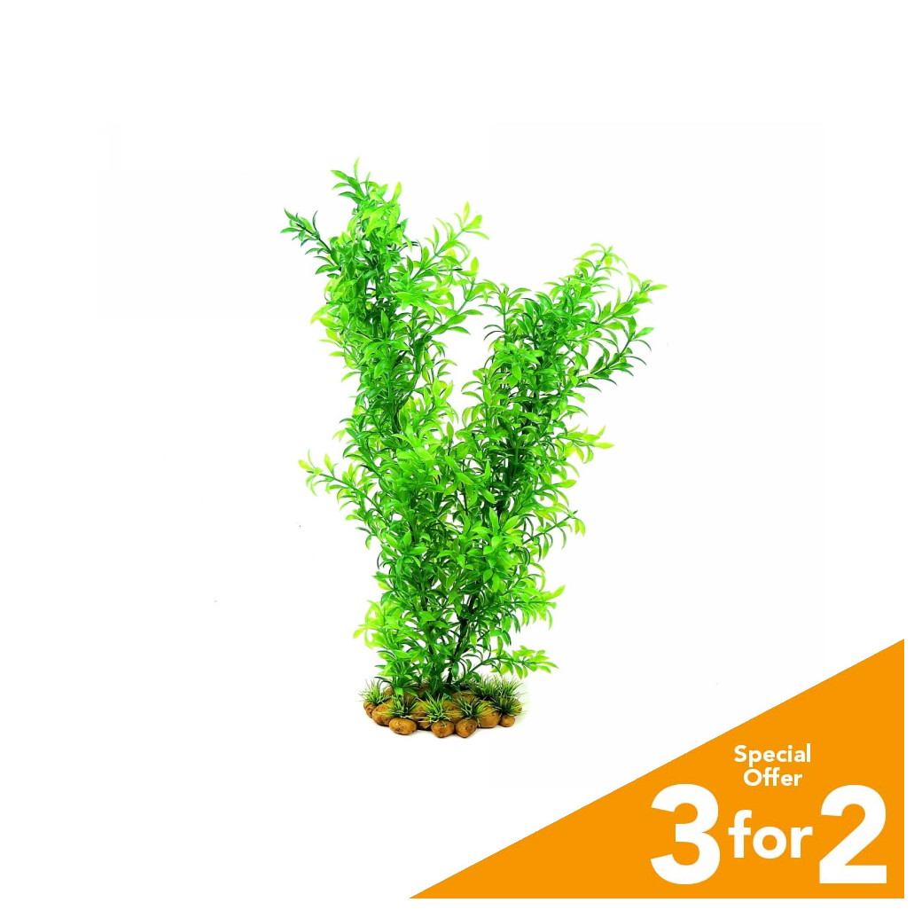 Classic Plastic Aquarium Plant (X-Large) - Light Green Leaf