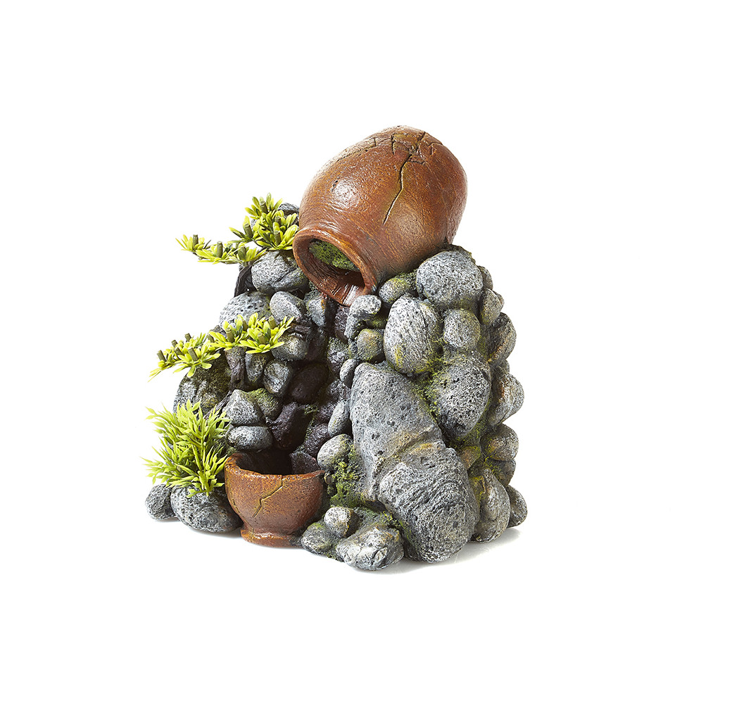 Classic Ornament - Clay Pot Sand Fall with Plants