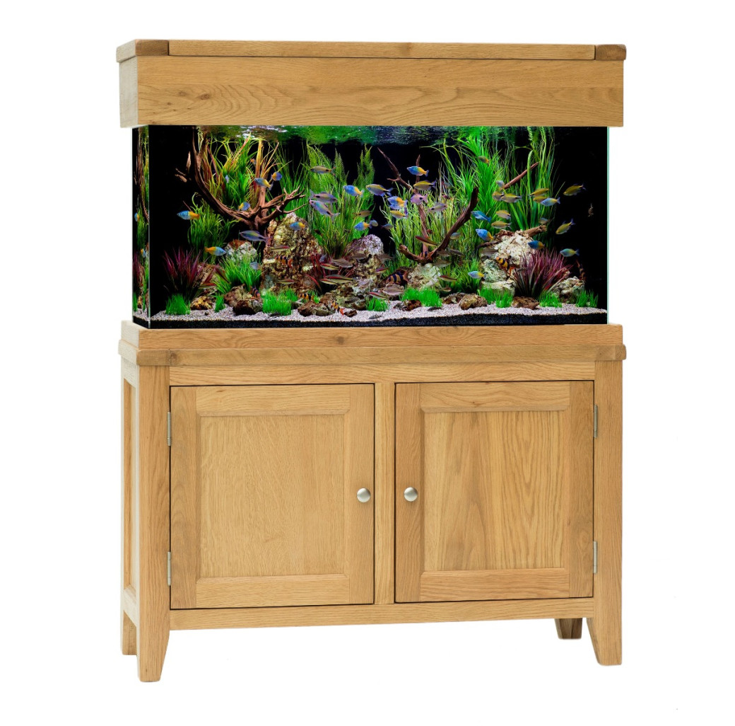 Aqua Oak 100cm Slim Aquarium & Cabinet