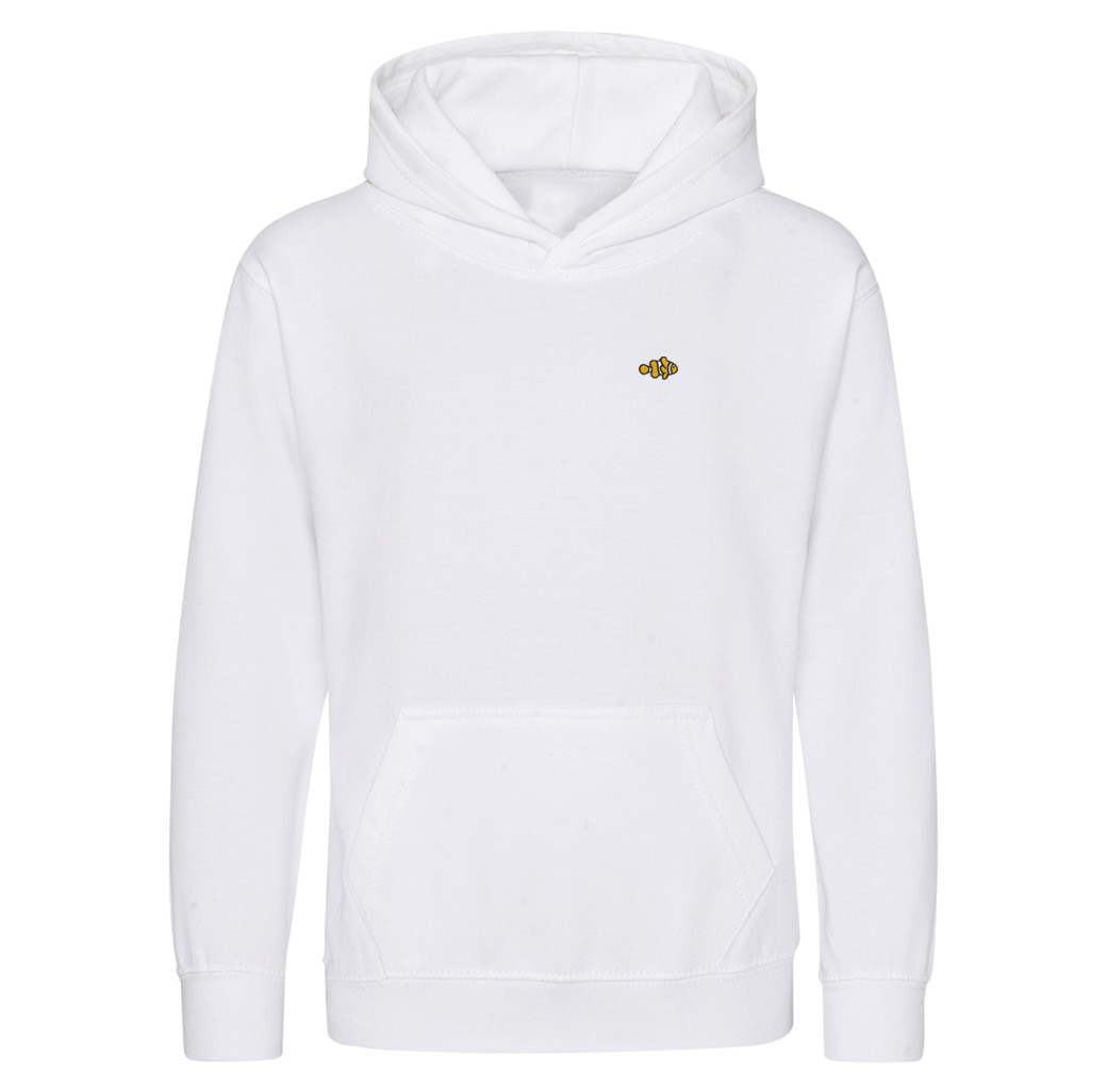 Clownfish Clothing Kids Hooded Sweatshirt - Pearl White