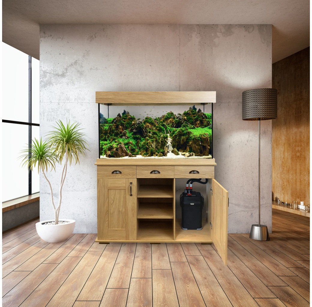 Fluval Shaker 345 Aquarium & Cabinet Set - Hampshire Oak