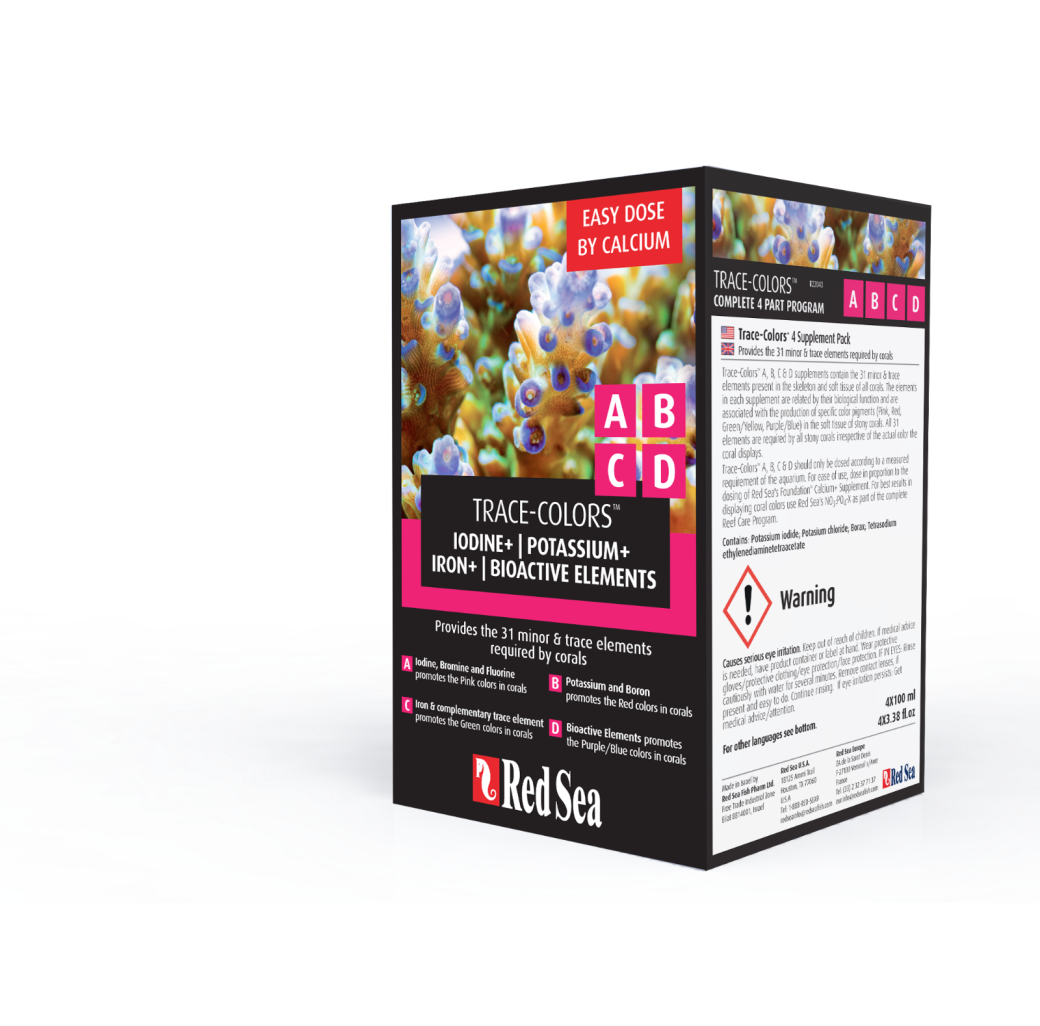 Red Sea Trace Colors ABCD Complete Supplement Starter Pack