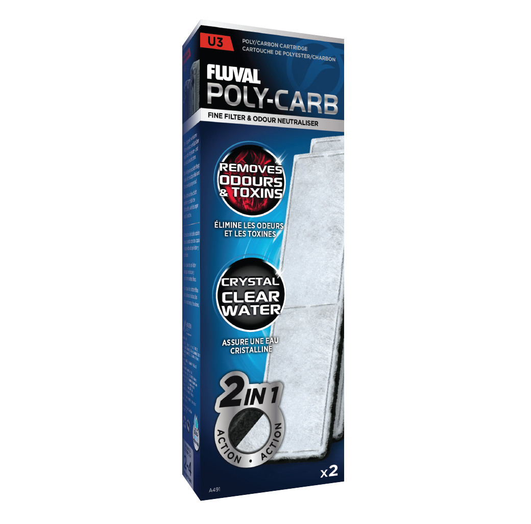 Fluval U Series Poly Carb Cartridge (2 Pack)