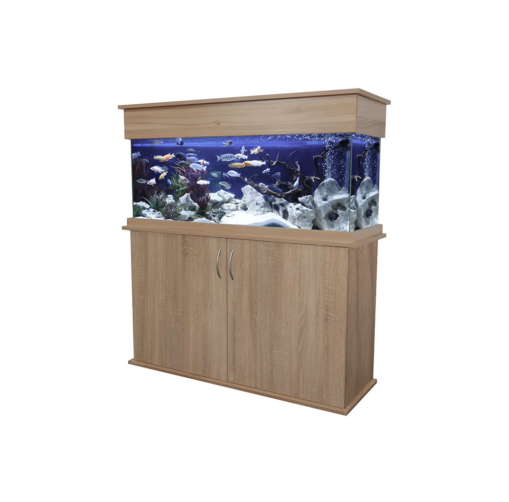 SeaBray Elite 48" x 15" x 20” Aquarium & Cabinet - Vintage Oak