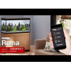 Fluval Roma 240 Bluetooth LED Aquarium & Cabinet Set - Walnut