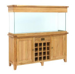 Aqua Oak 160cm Wine Rack Aquarium & Cabinet