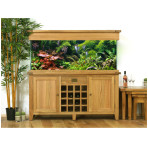 Aqua Oak 160cm Wine Rack Aquarium & Cabinet