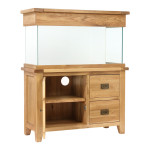 Aqua Oak 110cm Doors & Drawers Aquarium & Cabinet