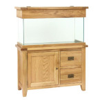 Aqua Oak 110cm Doors & Drawers Aquarium & Cabinet