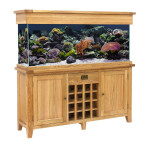 Aqua Oak 160cm Wine Rack Aquarium & Cabinet