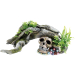 Wood and skull aquarium ornaments.