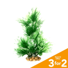 Classic Plastic Aquarium Plant (Large) - Green & White Grass