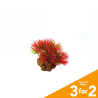 Classic Plastic Aquarium Plant (X-Small) - Green & Red Moss