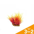 Classic Plastic Aquarium Plant (X-Small) - Red & Yellow Moss