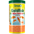 tub of tetra goldfish mini pellets.