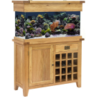Aqua Oak 110cm Wine Rack Aquarium & Cabinet