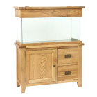 Aqua Oak 110cm Doors & Drawers Aquarium & Cabinet