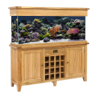 Aqua Oak 160cm Wine Rack Aquarium & Cabinet