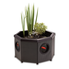 Octagon shaped, garden pond by Blagden. 