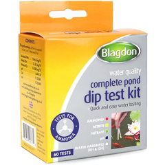 Test Kit for Fish and Wildlife Pond, 6 in 1 Dip Test Kit, Ammonia, Nitrate, Nitrite, PH, GH and KH