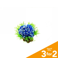 Classic Plastic Aquarium Plant (X-Small) - Green & Blue Moss