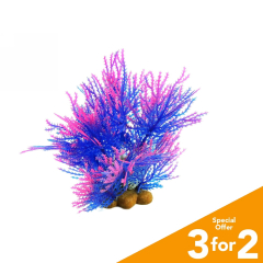Classic Plastic Aquarium Plant (Small) - Purple Grass