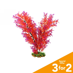 Classic Plastic Aquarium Plant (X-Large) - Red Leaf