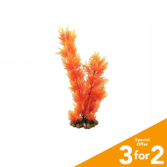 Classic Plastic Aquarium Plant (XX-Large) - Orange Grass