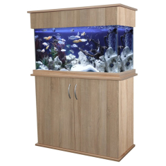 SeaBray Elite 36" x 15" x 20” Aquarium & Cabinet - Vintage Oak