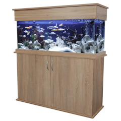 SeaBray Elite 48" x 18" x 24” Aquarium & Cabinet - Vintage Oak